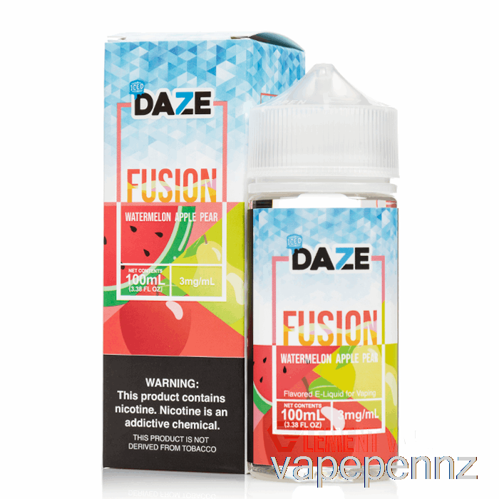 ICED Watermelon Apple Pear - 7 Daze Fusion - 100mL 3mg VAPE NZ